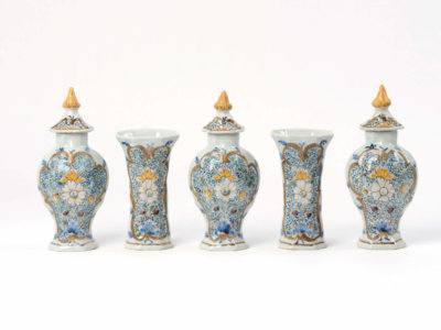 Delftware Polychrome Garniture