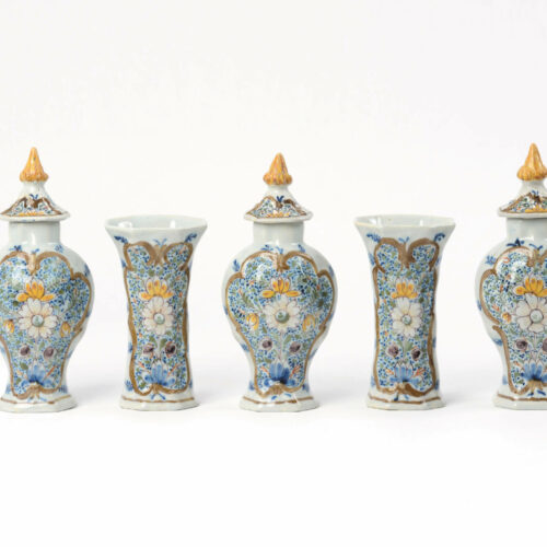 Delftware Polychrome Garniture