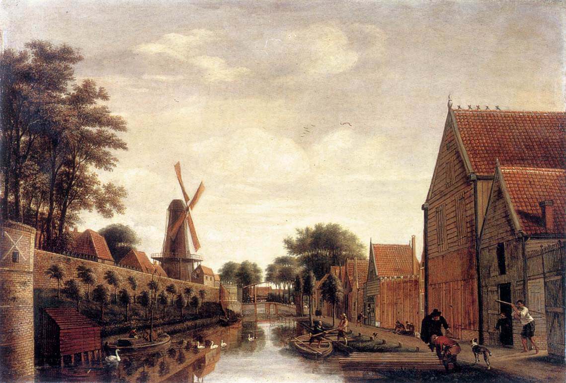 Painting view on Delft