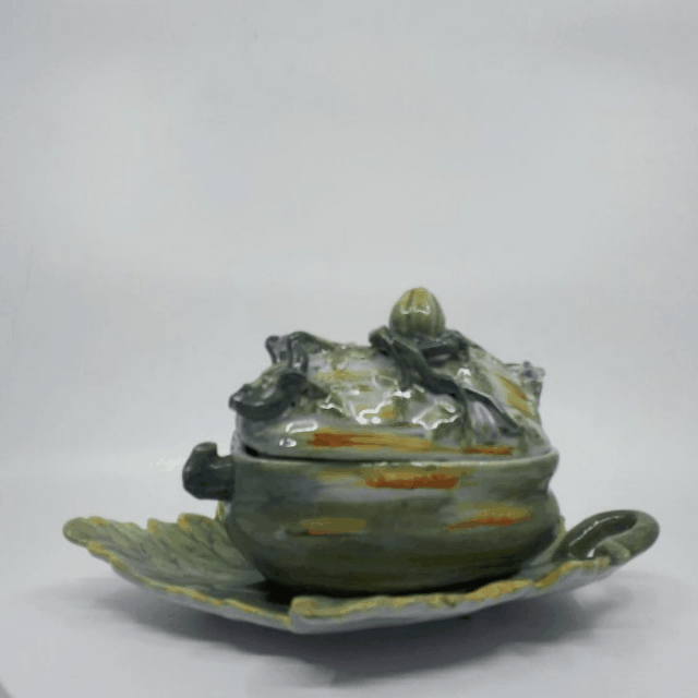 Polychrome Delftware melon tureens Polychrome Delftware melon tureens