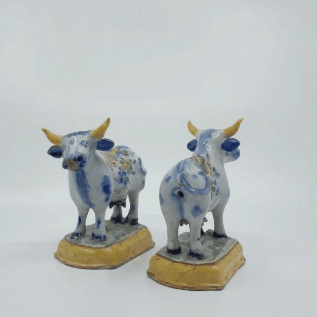 Delftware polychrome cows Delftware polychrome cows