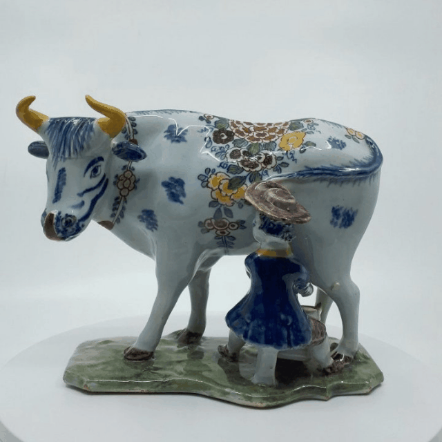 Polychrome Delftware milking group Polychrome Delftware milking group