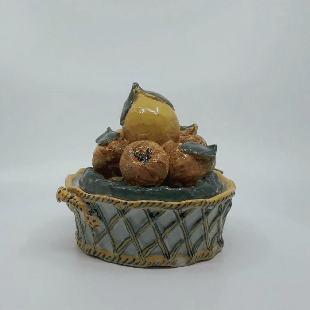 Polychrome Delftware fruit basket tureens Polychrome Delftware fruit basket tureens