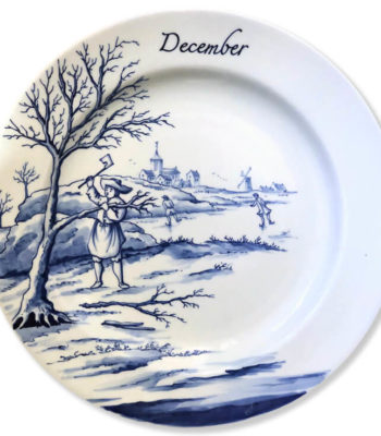 Hand-Painted Limited Edition Seasonal Plate ‘December’