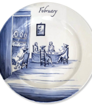 Hand-Painted Limited Edition Seasonal Plate ‘February’