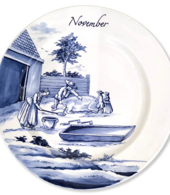 Hand-Painted Limited Edition Seasonal Plate ‘November’