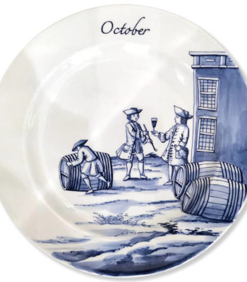 Hand-Painted Limited Edition Seasonal Plate ‘October’