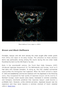 Newsletter Article On Brown And Black Delftware