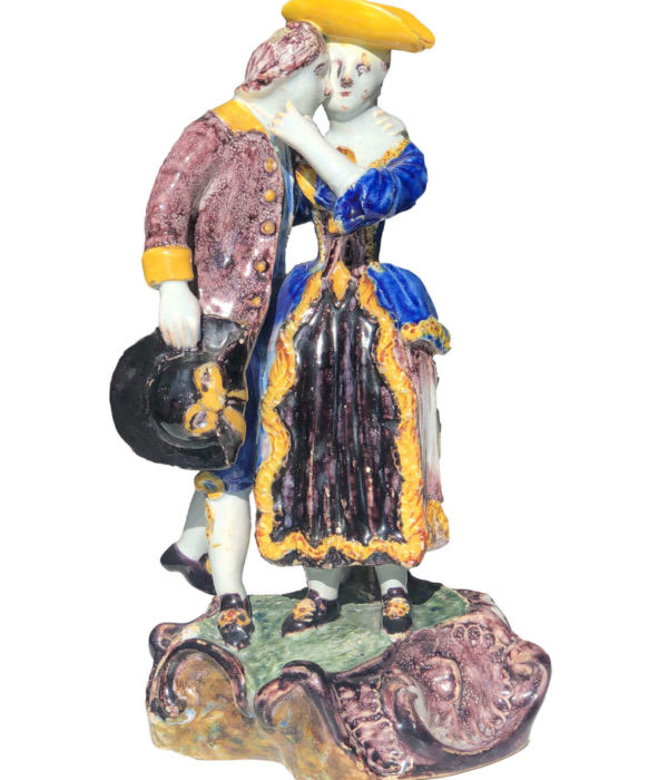 D0006. Polychrome Embracing Couple Group
