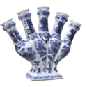 •D2090. Blue And White Fan-Shaped Flower Vase