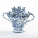 D2117. Blue And White Baluster-Shaped Flower Holder And Cover