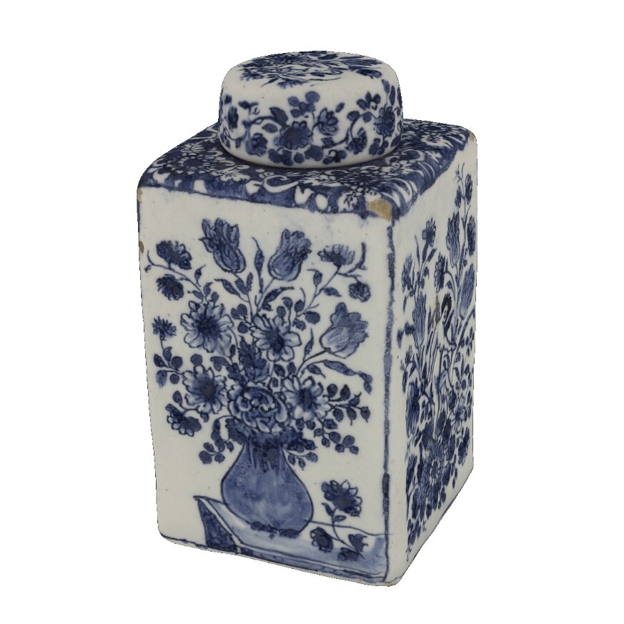 D2113 Rectangular Tea Canister and Cover