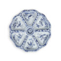 D2204. Blue And White Oyster Dish