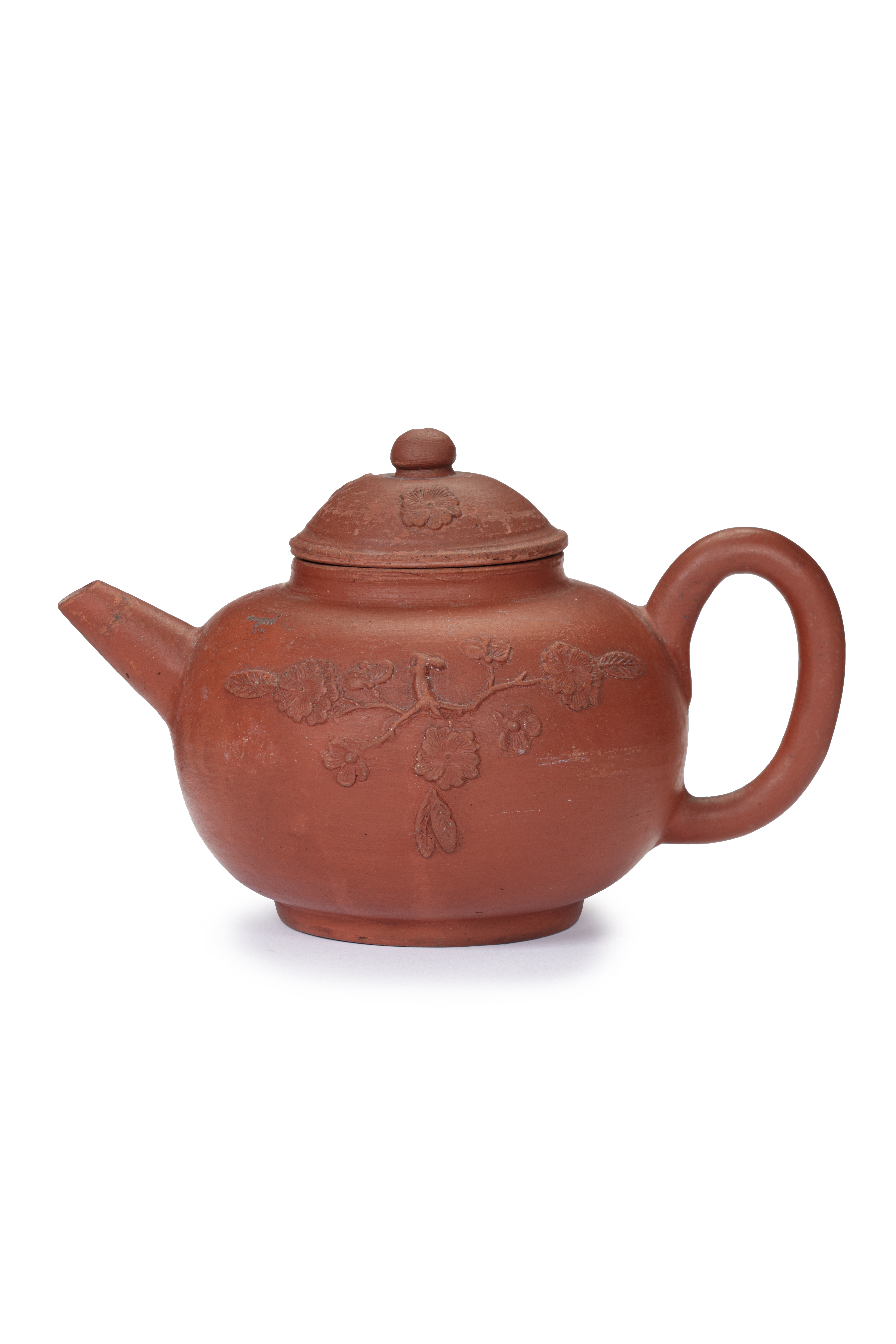 D2209. Red Stoneware Teapot and Cover – Aronson Antiquairs of