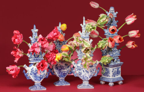 Delftware Flower Vases, Circa 1700