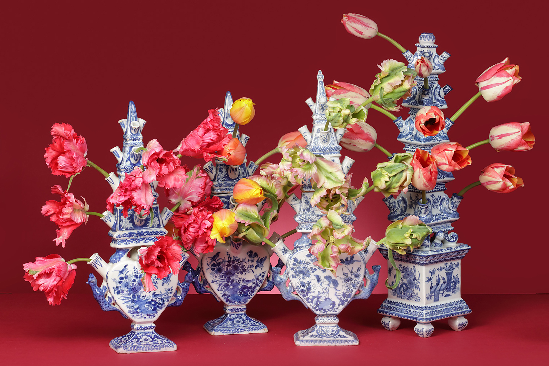 Delftware Flower Vases, circa 1700