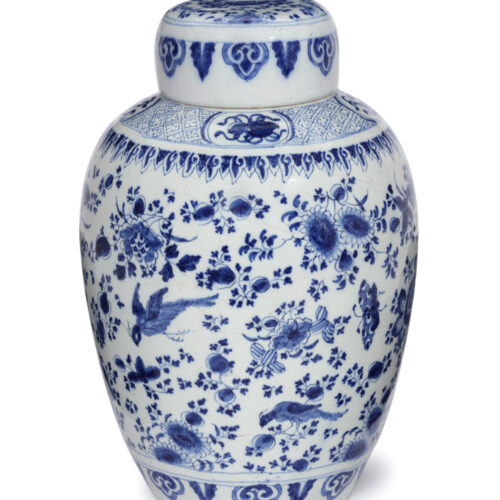 D2311. Blue And White Jar And Cover