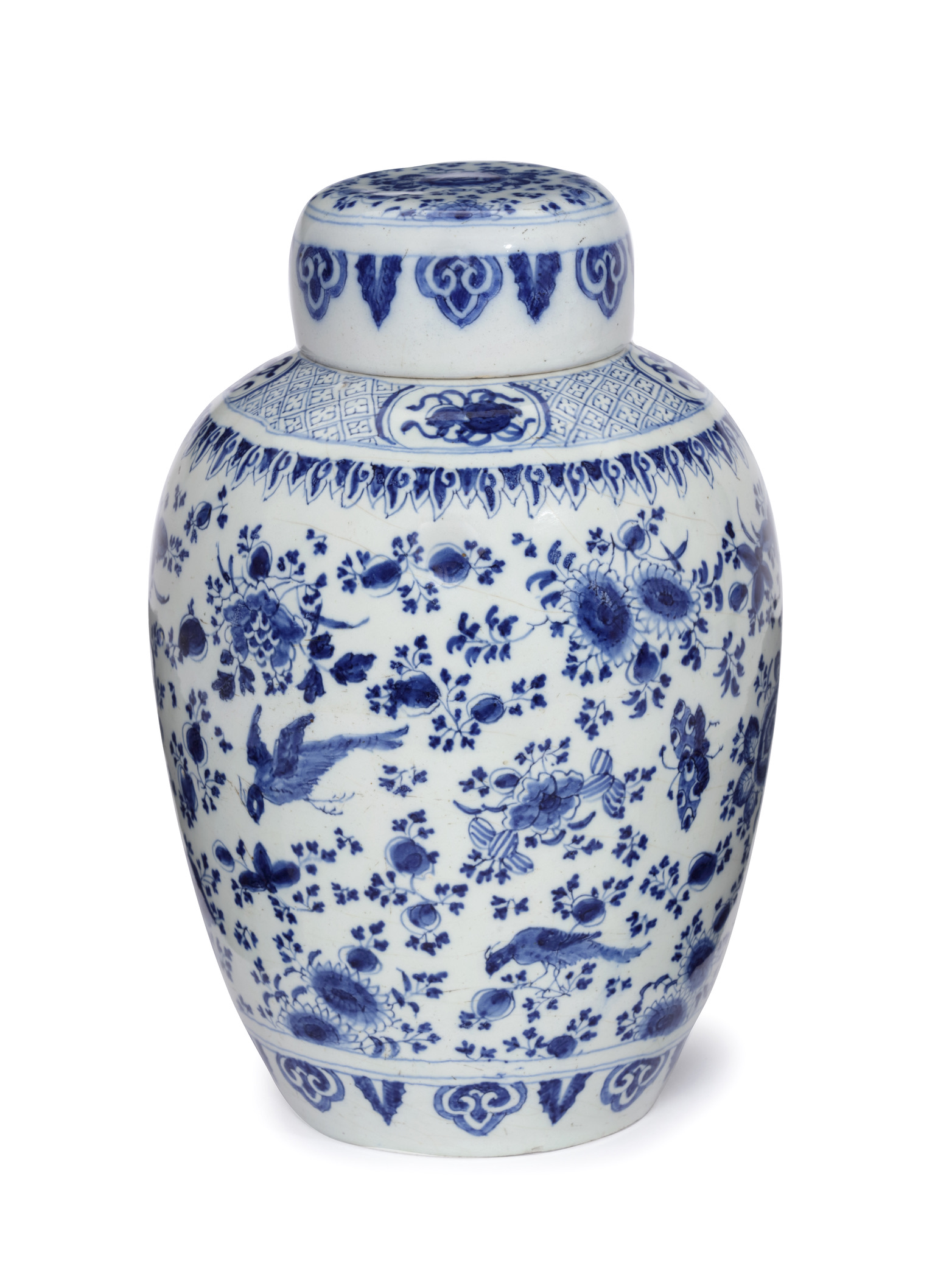 D2311. Blue and White Jar and Cover