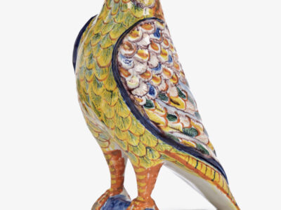 D2355. Polychrome Figure Of A Parrot