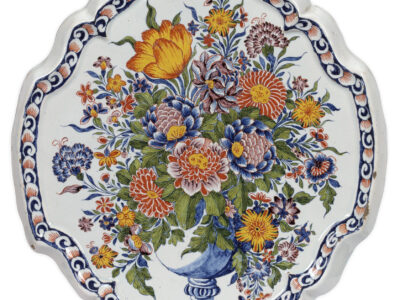 D2343. Polychrome Floral Plaque