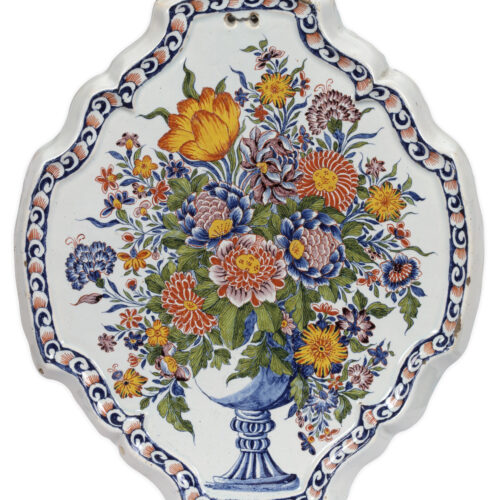 D2343. Polychrome Floral Plaque