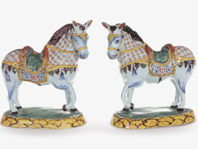 D2354. Pair Of Polychrome Models Of Horses