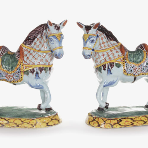 D2354. Pair Of Polychrome Models Of Horses