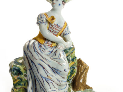 D2356. Polychrome Figure Of A Seated Lady