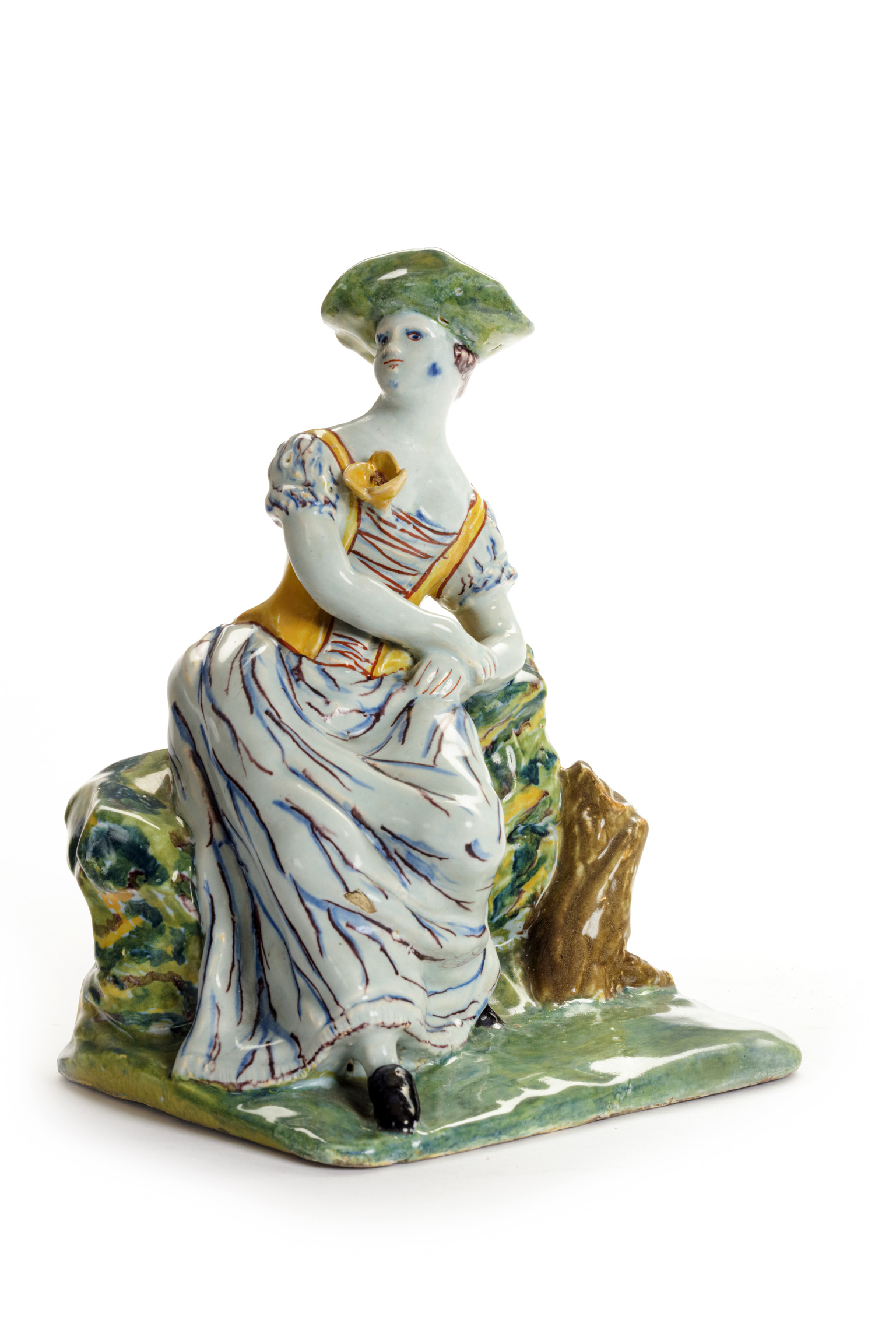 D2356. Polychrome Figure of a Seated Lady