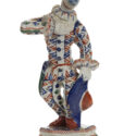 •D2317. Polychrome Commedia Dell’Arte Figure Of A Harlequin
