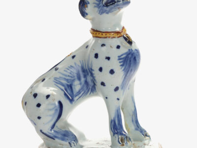 D2347. Polychrome Figure Of A Seated Dog