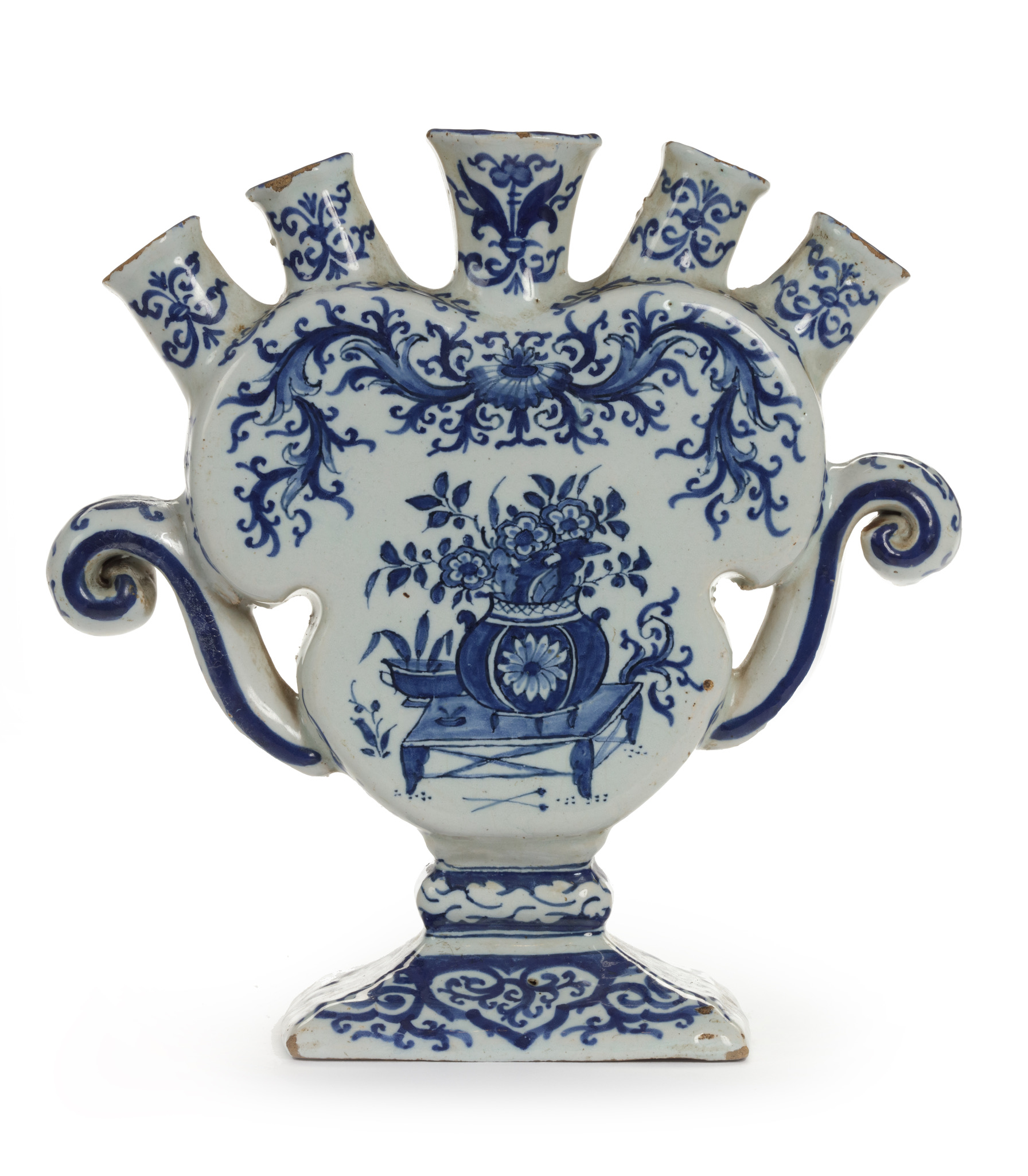 D2312. Blue and White Flower Vase