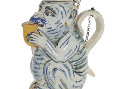 D2345. Polychrome Jug In The Form Of A Seated Monkey