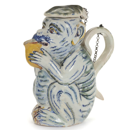D2345. Polychrome Jug In The Form Of A Seated Monkey
