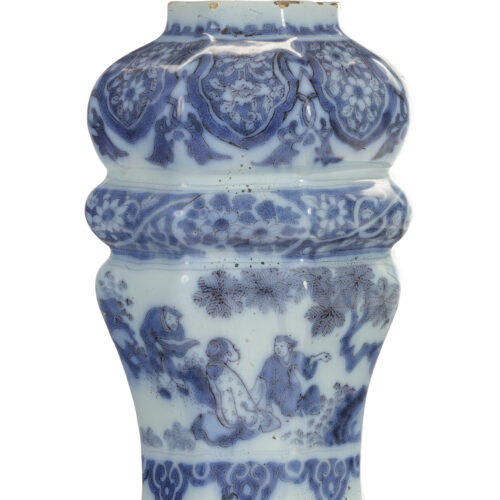 D2307. Blue And White Octagonal Vase
