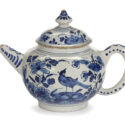 •D2326. Blue And White Teapot And Cover