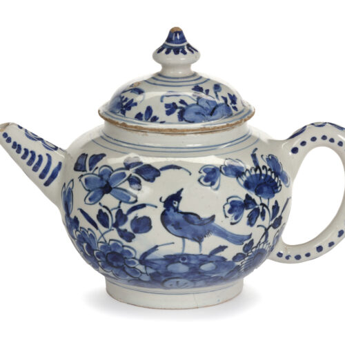D2326. Blue And White Teapot And Cover