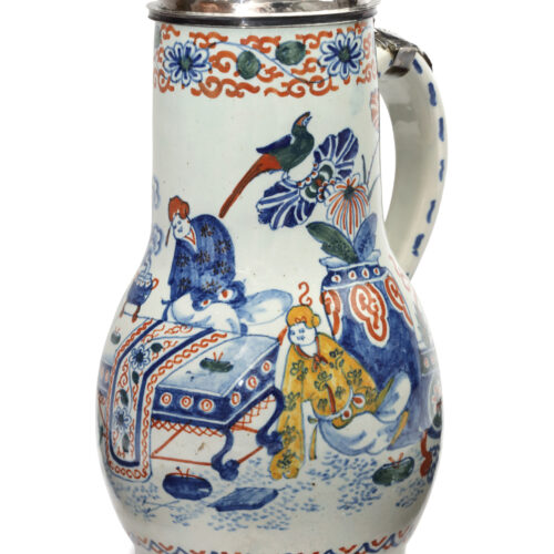 D2324. Polychrome Silver-Mounted Jug
