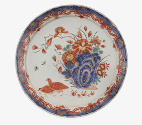 D2323. Polychrome And Gilded Dish