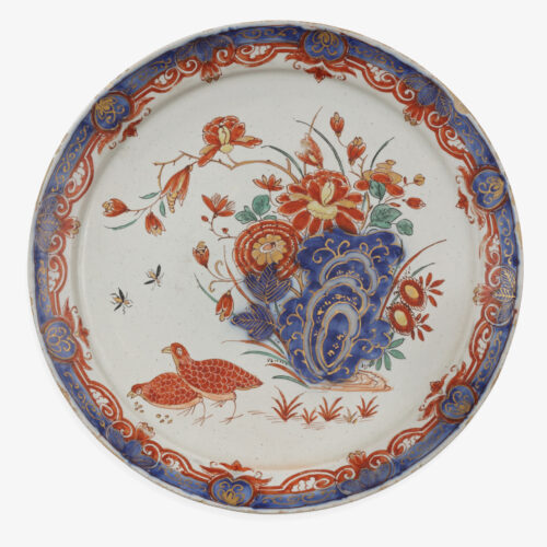 D2323. Polychrome And Gilded Dish