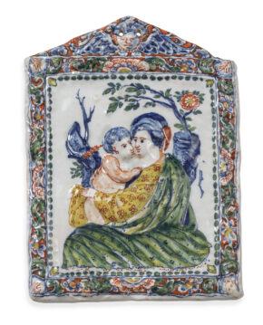 D2328. Polychrome Biblical Plaque