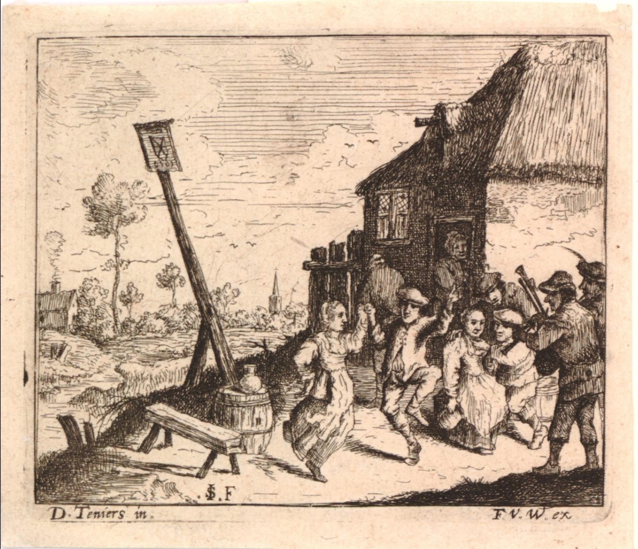 Teniers, Dancing Peasants Teniers, Dancing Peasants