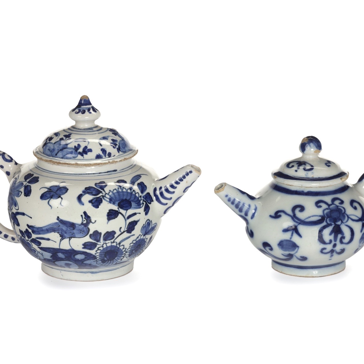 Two blue and white Delftware teapots, Object of the Month June 2023