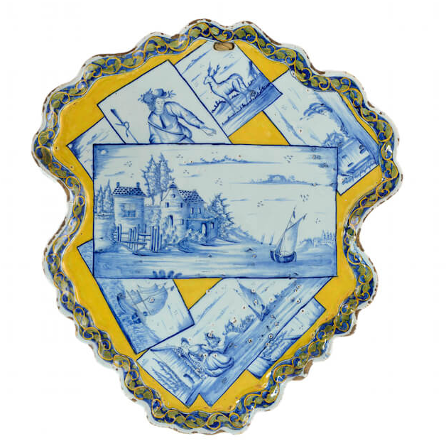 D1757 Polychrome Delftware Plaque