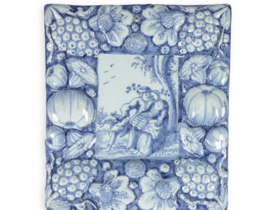 Blue And White Rectangular Plaque, Delft, Circa 1680