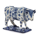 •D2422. Blue And White Figure Of A Cow