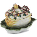 D2446. Polychrome Melon Tureen And Stand