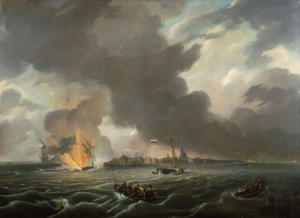 De ontploffing voor Antwerpen van kanonneerboot nr 2 onder commando van Jan van Speijk, 5 februari 1831, Martinus Schouman, 1832, Rijksmuseum Amsterdam, inv. nr. SK-C-226