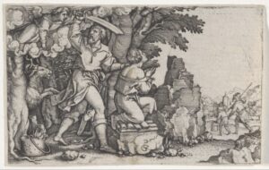 Abraham's Sacrifice, from The Story of Abraham, Georg Pencz (German, Wroclaw ca. 1500-1550 Leipzig)