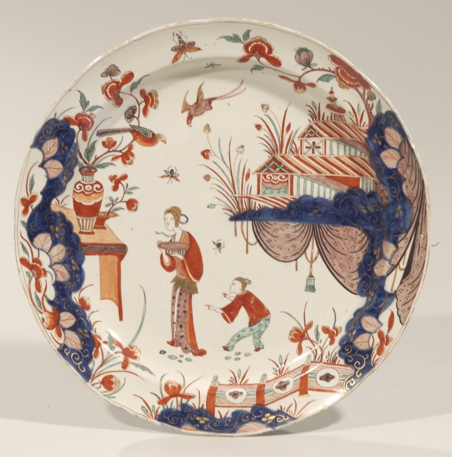 D2429 Polychrome Cartouche-Shaped Plaque